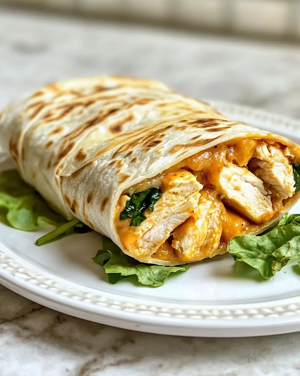 Final dish - Ooey-Gooey Cheesy Garlic Chicken Wraps That Will Melt Your Heart