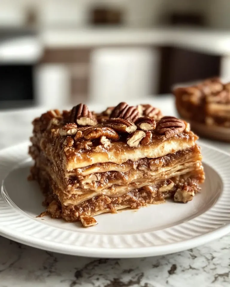 Indulge in Layers of Sweetness with Pecan Pie Lasagna - Featured Image