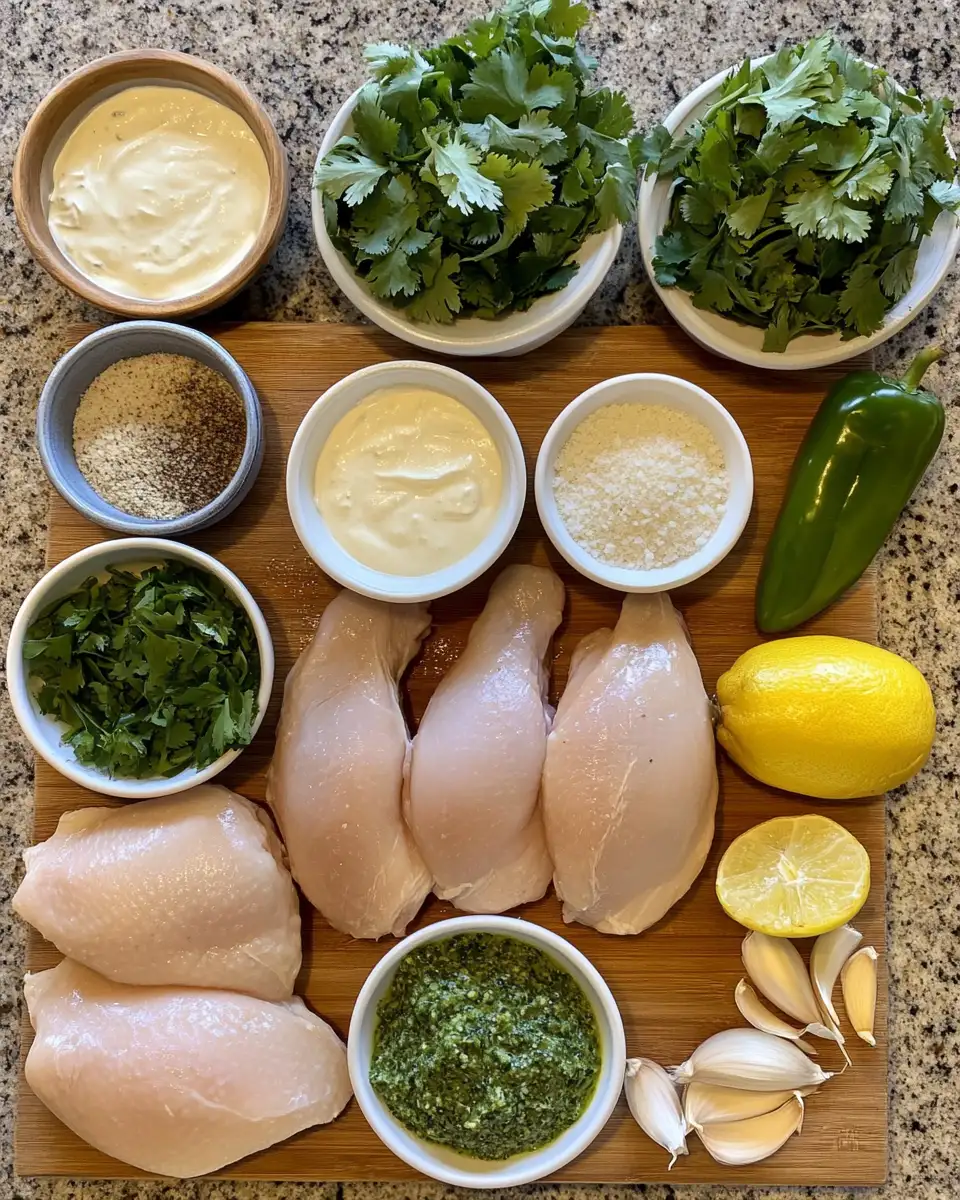 Ingredients for Irresistible Peruvian Chicken with Creamy Green Sauce That Will Spice Up Your Dinner