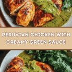 Peruvian Chicken with Creamy Green Sauce 🍗🇵🇪