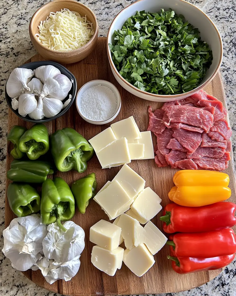 Ingredients for Hearty and Delicious Philly Cheesesteak Soup Recipe to Warm Your Soul