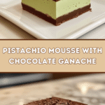 Decadent Pistachio Mousse with Chocolate Ganache 🍰🌰