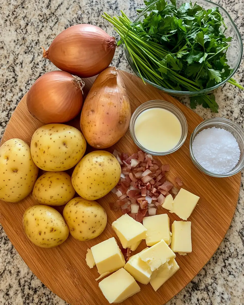 Ingredients for Hearty and Delicious Polish Potato Soup Recipe to Warm Your Soul