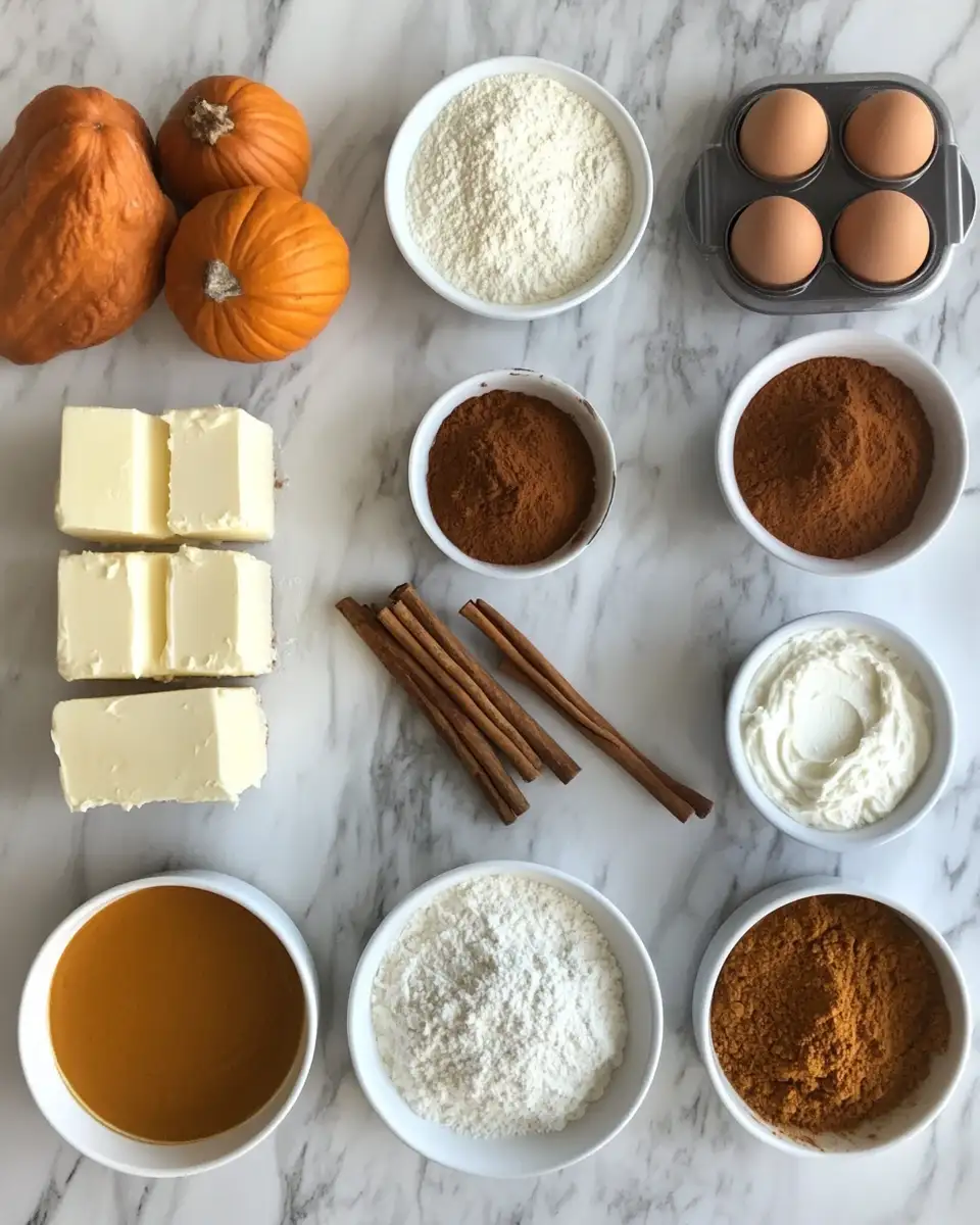 Ingredients for Irresistible Pumpkin Bars With Cream Cheese Frosting You Have To Try