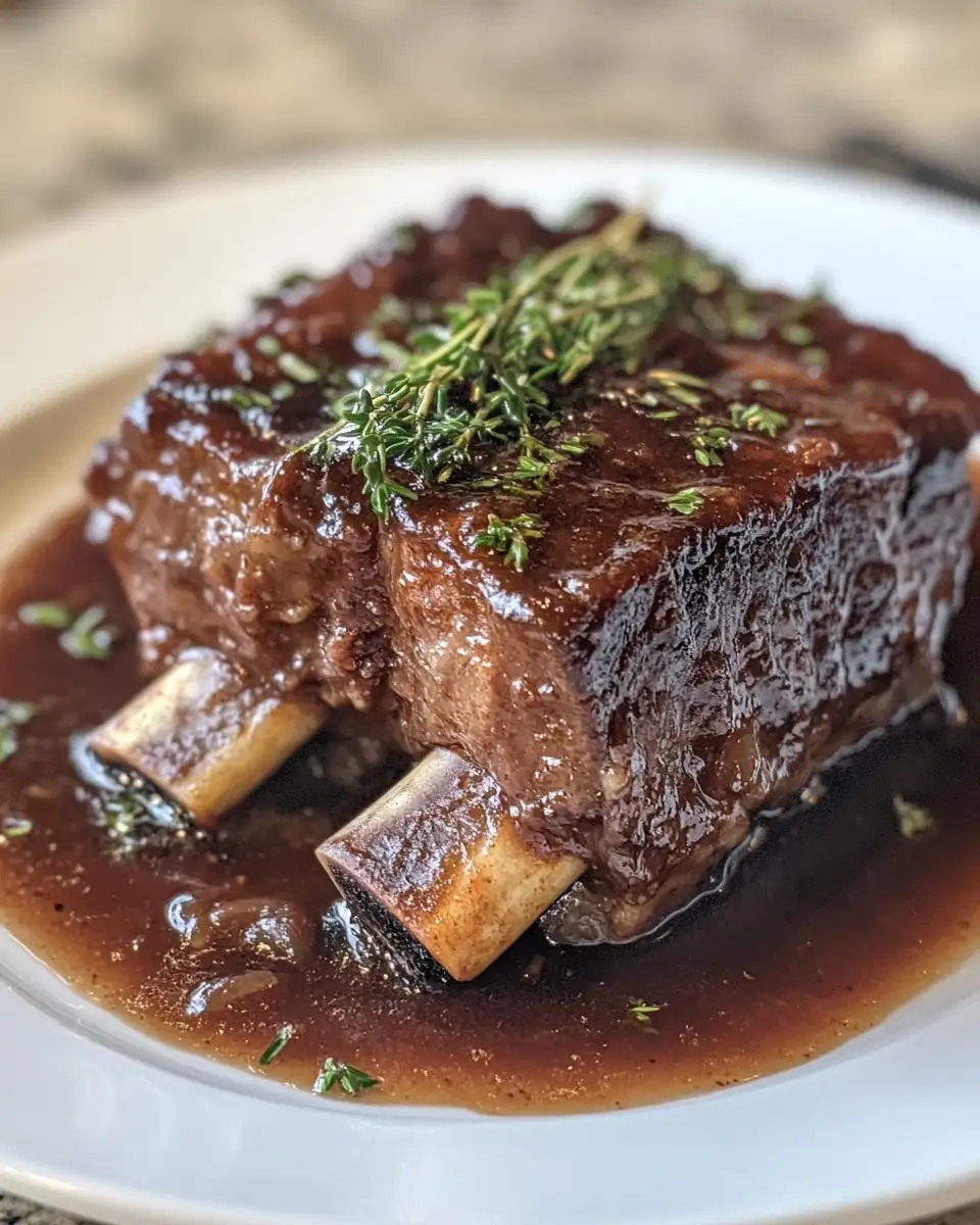 Final dish - Melt-in-Your-Mouth Red Wine Braised Short Ribs Recipe