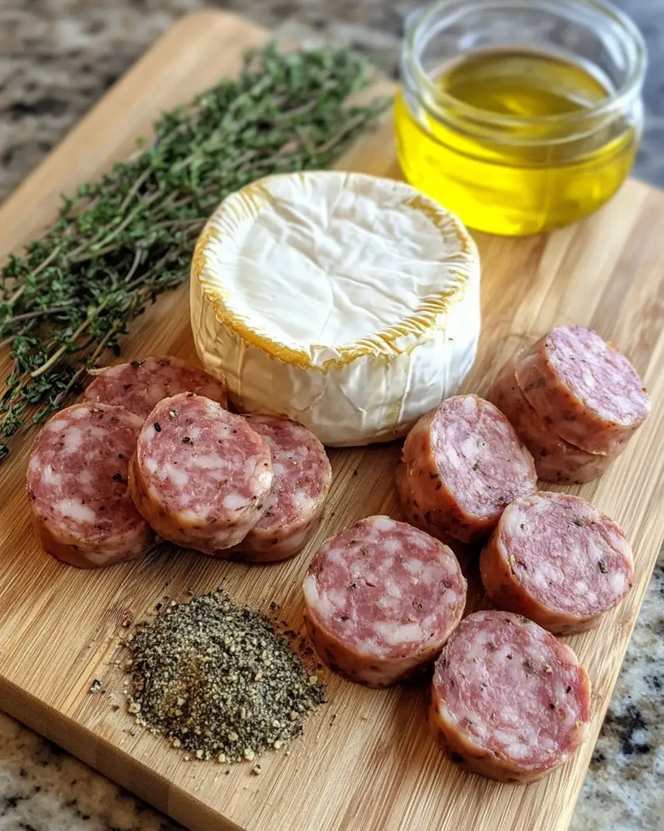 Ingredients for Irresistible Sausage Baked Brie Recipe That Will Wow Your Taste Buds