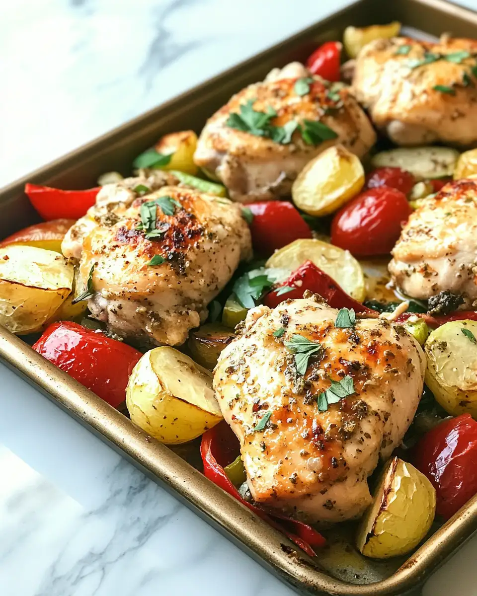 Final dish - Easy and Flavorful Sheet Pan Greek Chicken and Veggies Recipe