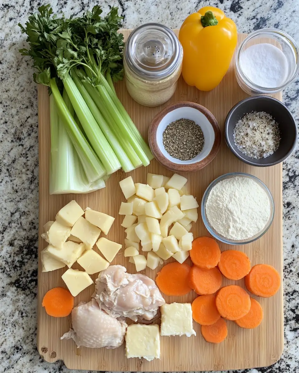 Ingredients for Ultimate Comfort Food Slow Cooker Chicken and Dumplings Recipe