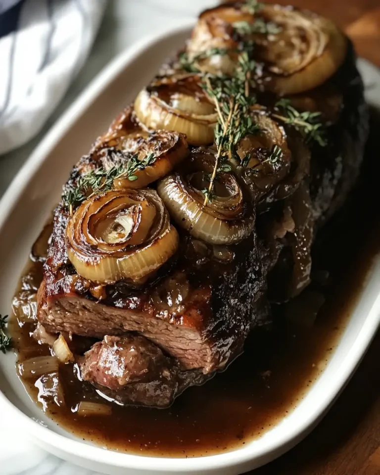 Melt-in-Your-Mouth Slow Cooker French Onion Roast Recipe - Featured Image