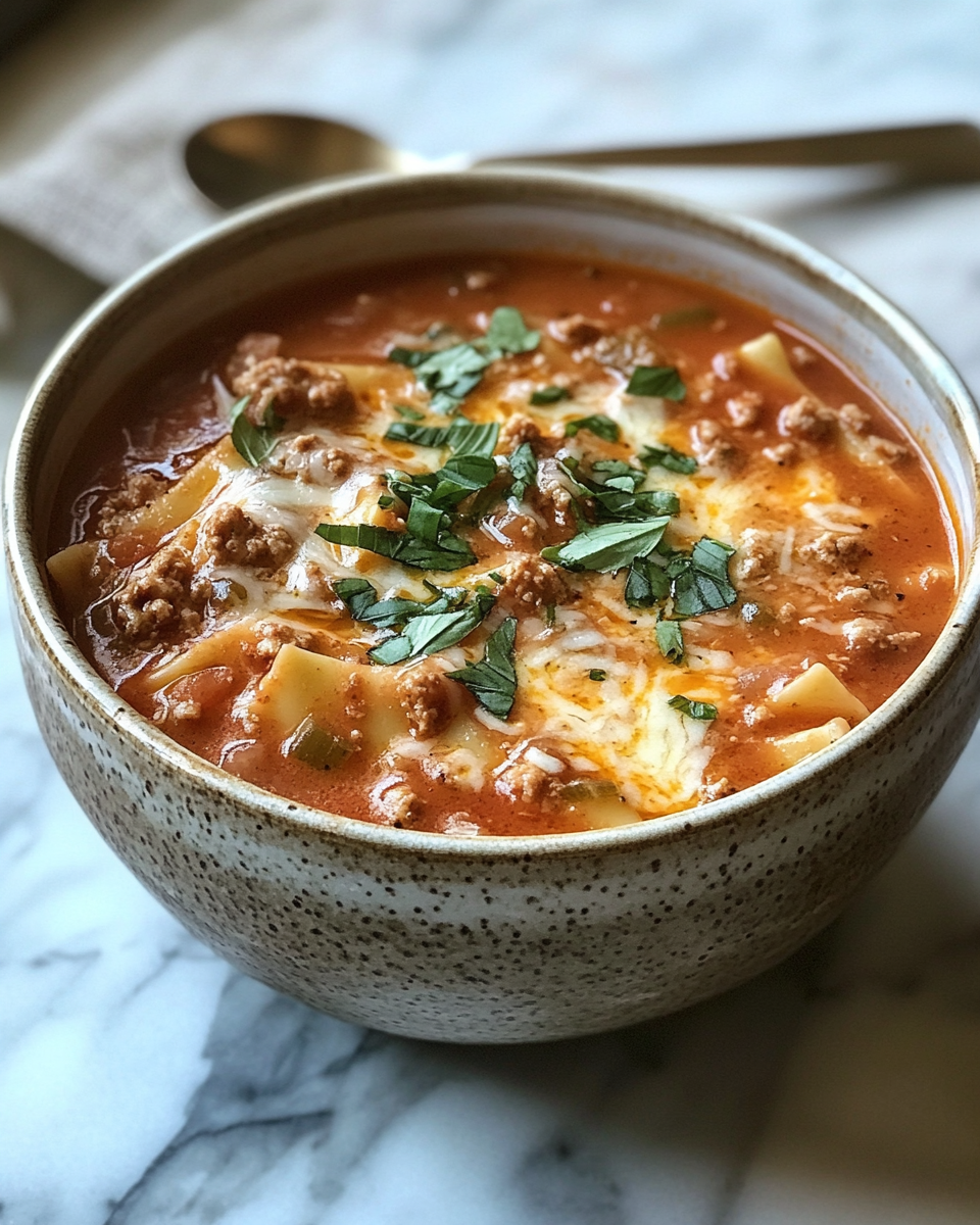 Final dish - Cozy Up with This Easy Slow Cooker Lasagna Soup Recipe