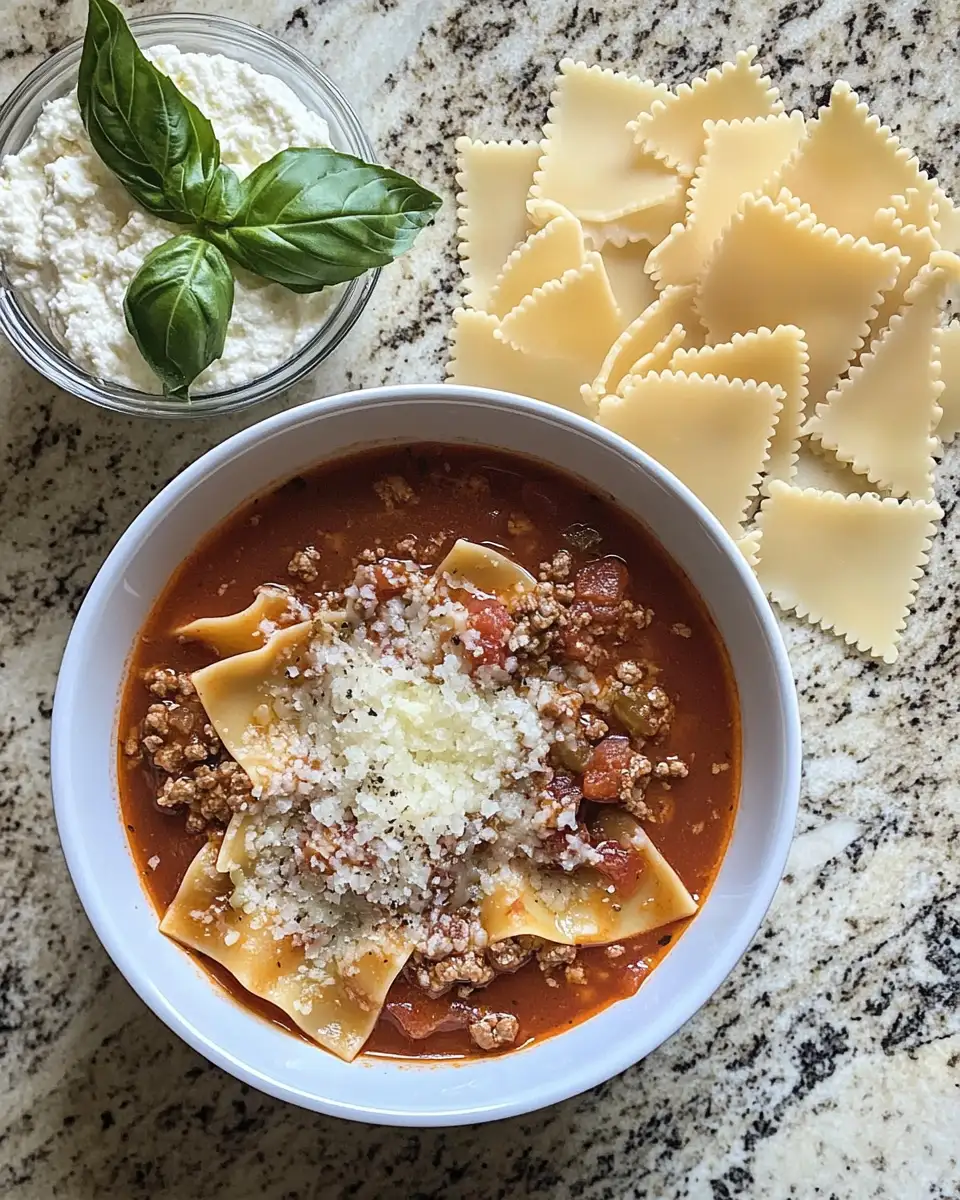 Ingredients for Cozy Up with This Easy Slow Cooker Lasagna Soup Recipe