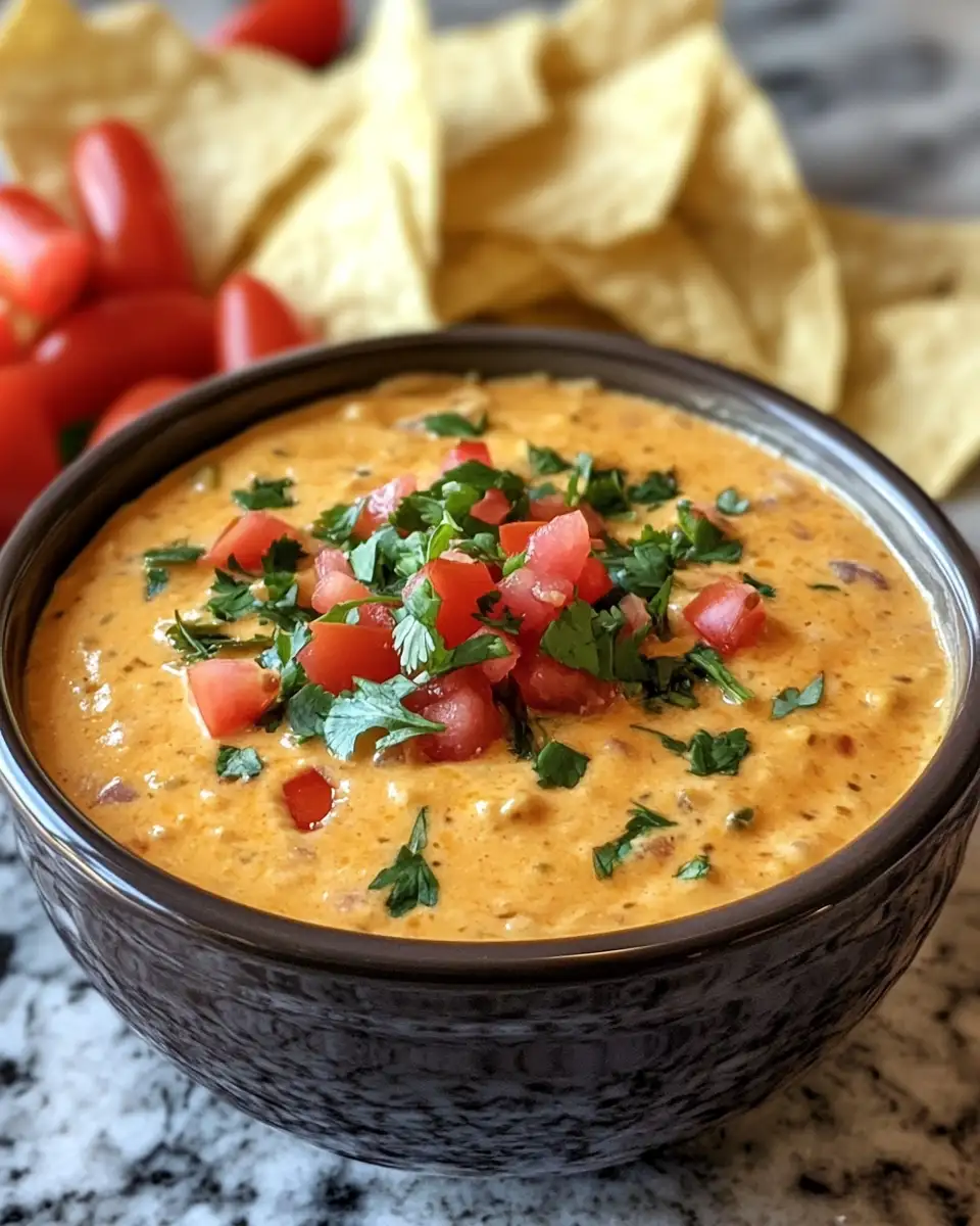 Final dish - Ultimate Slow Cooker Queso Dip Recipe for Easy Party Perfection