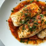 Tender Tilapia in Vibrant Roasted Pepper Sauce Recipe - Featured Image