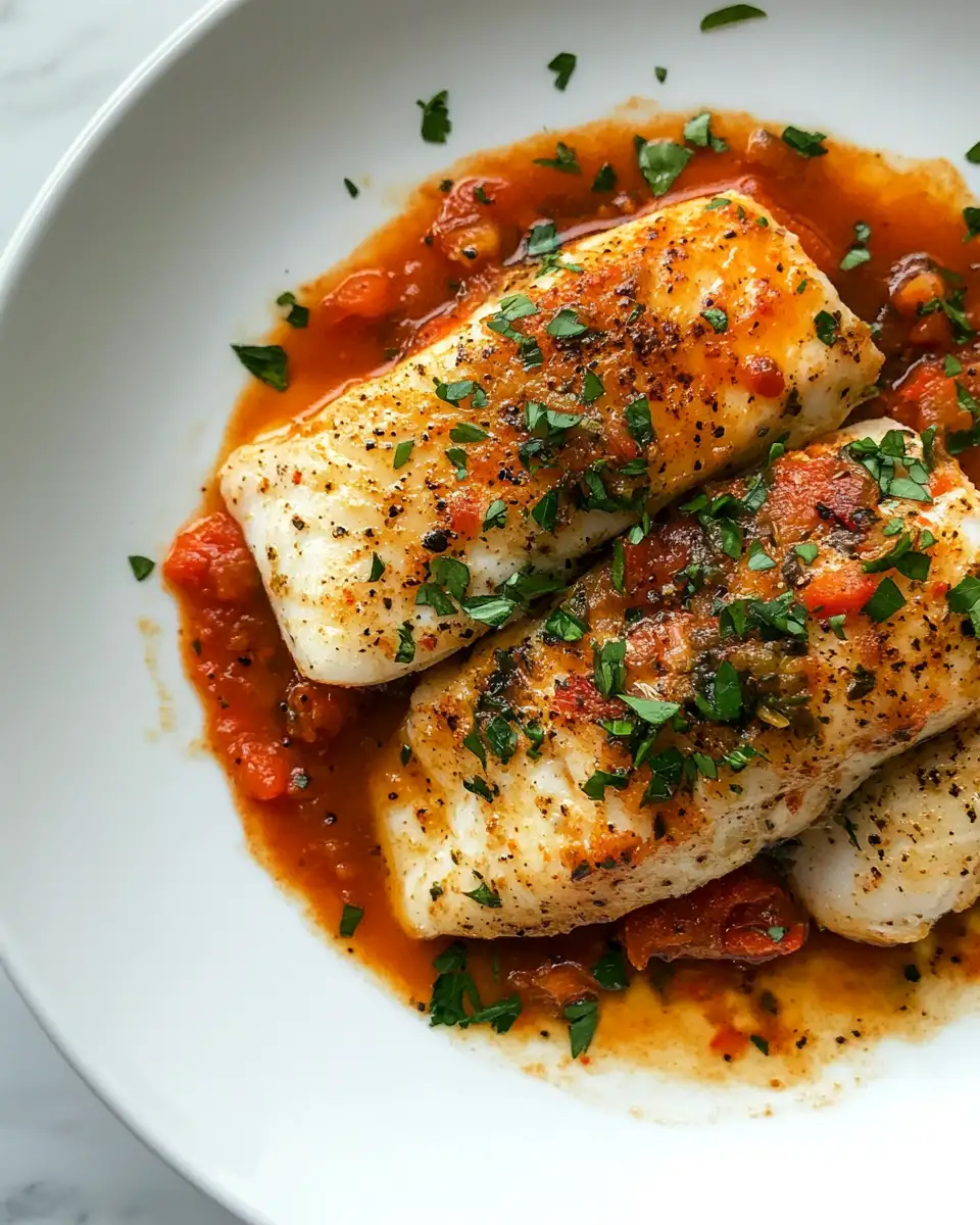 Tender Tilapia in Vibrant Roasted Pepper Sauce Recipe - Featured Image