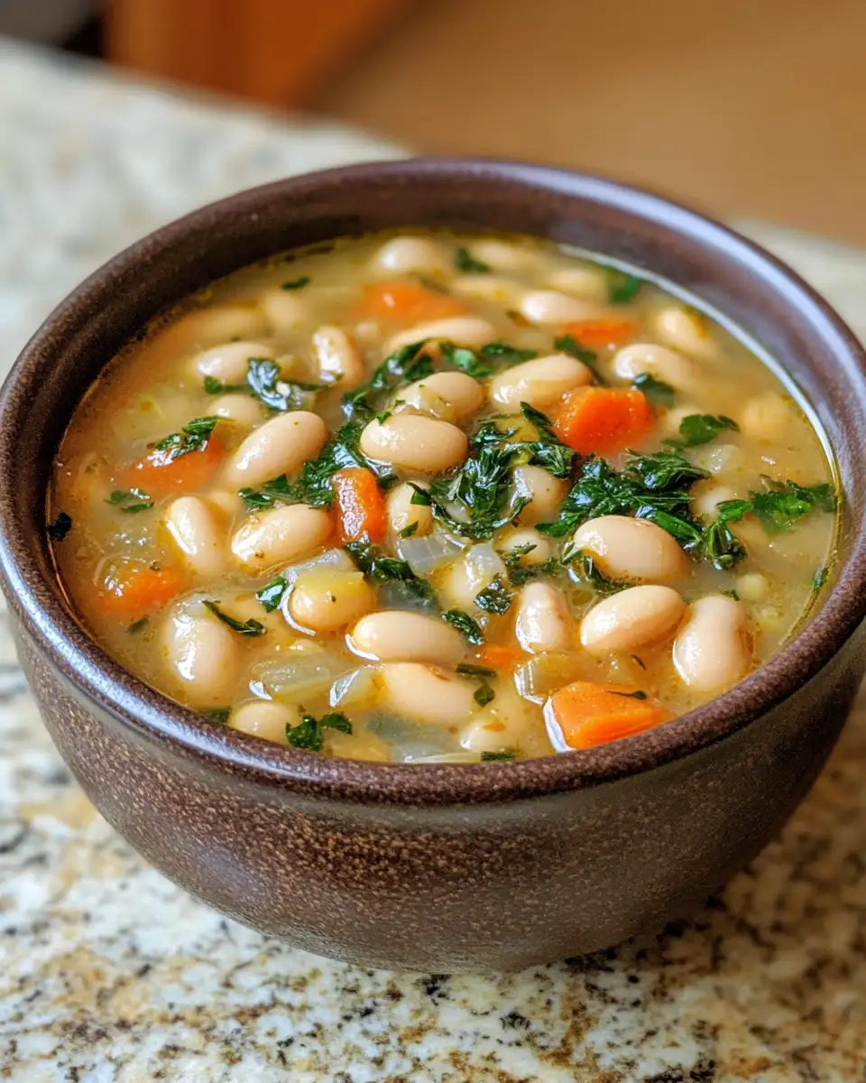 Final dish - Hearty and Homestyle Tuscan White Bean Soup Recipe