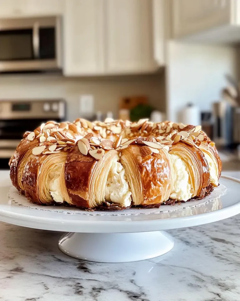 Irresistible Almond Croissant Cake Recipe That Will Delight Your Taste Buds - Featured Image