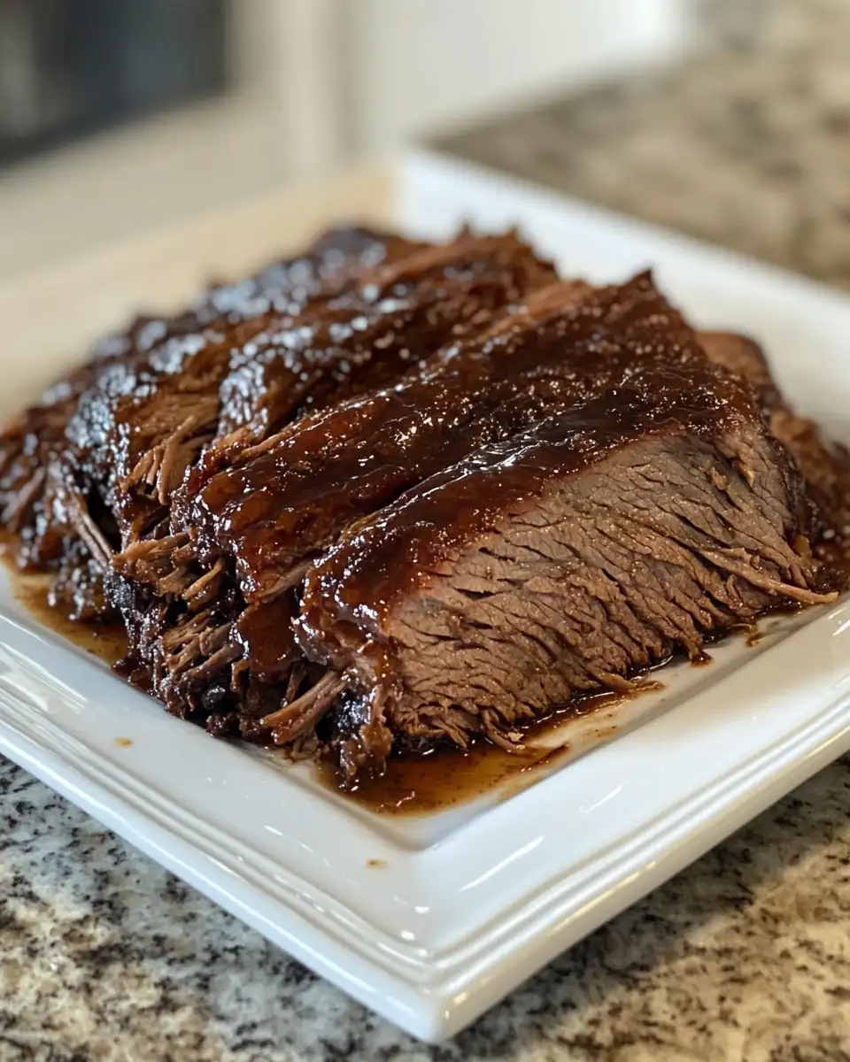 Final dish - Irresistible Caramelized Pulled Beef Brisket Recipe That Will Melt Your Taste Buds