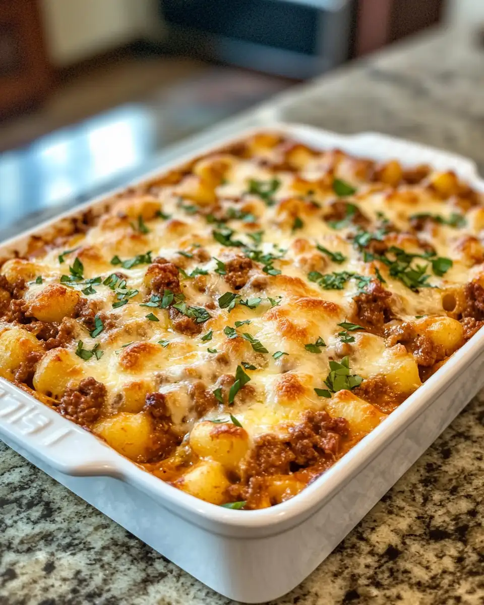 Final dish - Ultimate Comfort Food Cheesy Bolognese Gnocchi Bake Recipe