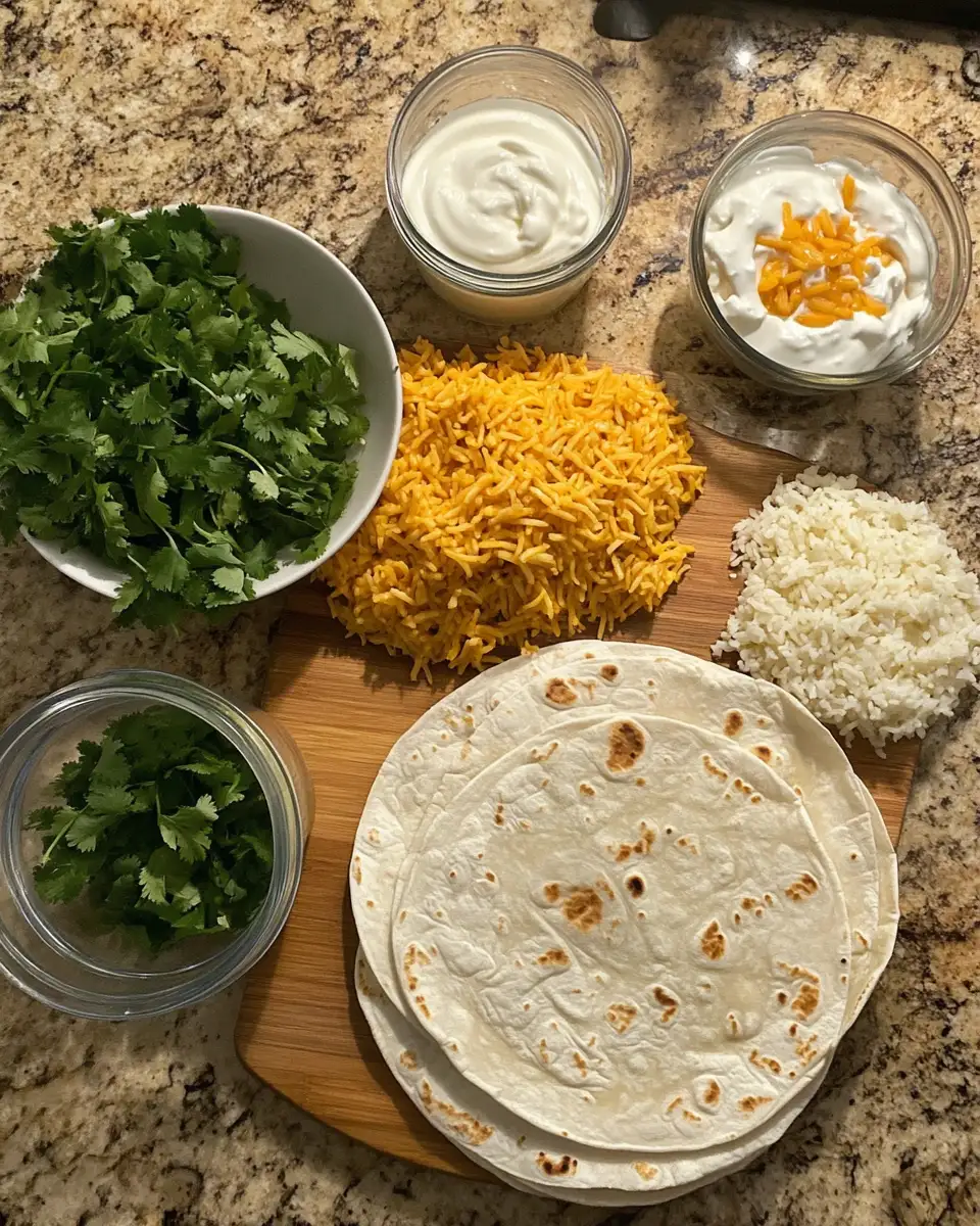 Ingredients for Mouthwatering Cheesy Ground Chicken and Rice Burritos You Need to Try