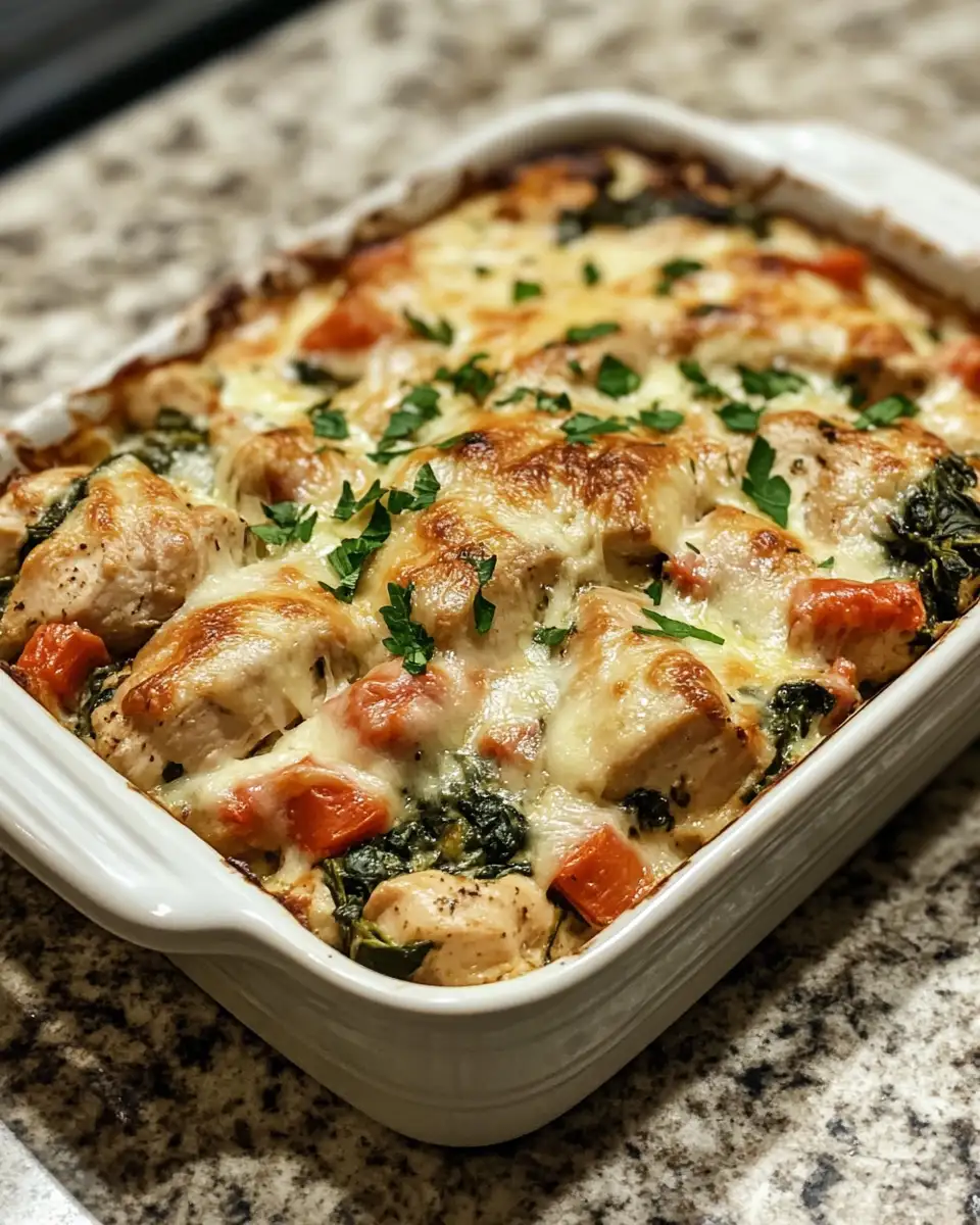 Final dish - Hearty and Healthy Chicken and Spinach Casserole Recipe to Savor