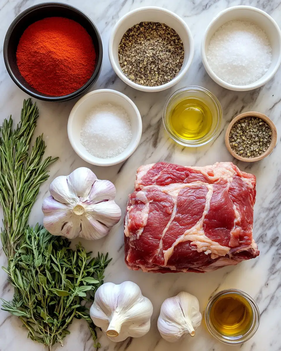 Ingredients for The Ultimate Guide to Crispy Slow-Roasted Pork Shoulder That Melts in Your Mouth