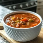 Comfort in a Bowl Easy Stuffed Pepper Soup Recipe - Featured Image