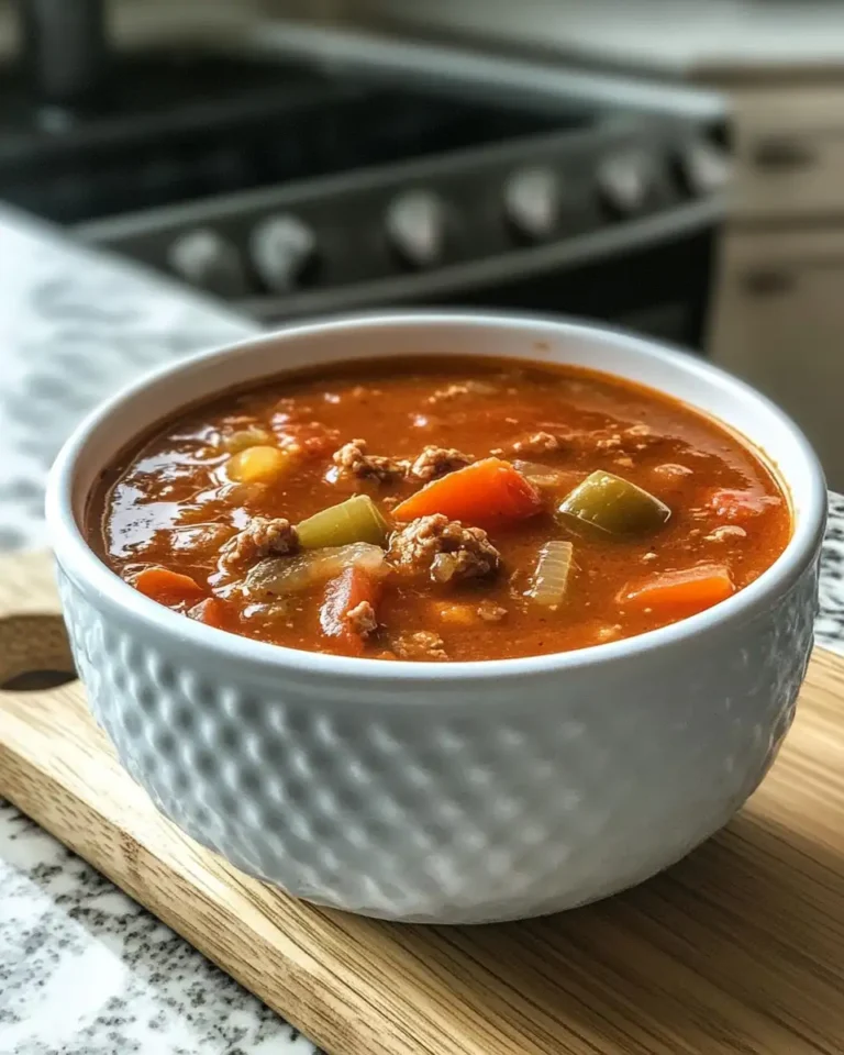 Comfort in a Bowl Easy Stuffed Pepper Soup Recipe - Featured Image