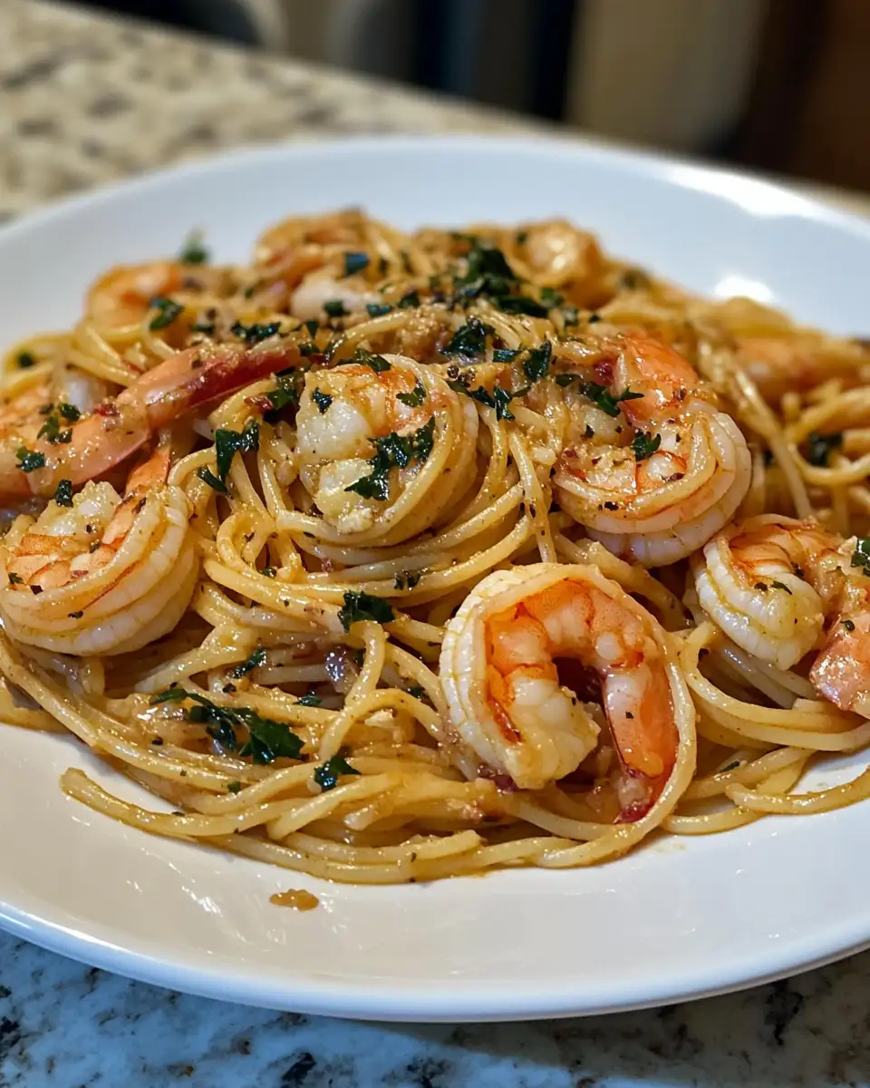 Final dish - Mouthwatering Garlic Butter Shrimp Pasta Recipe You Need to Try