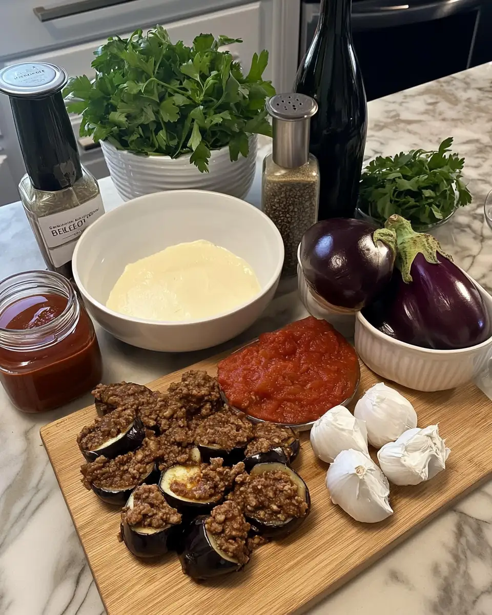 Ingredients for Discover the Authentic Flavors of Greek Eggplant Moussaka