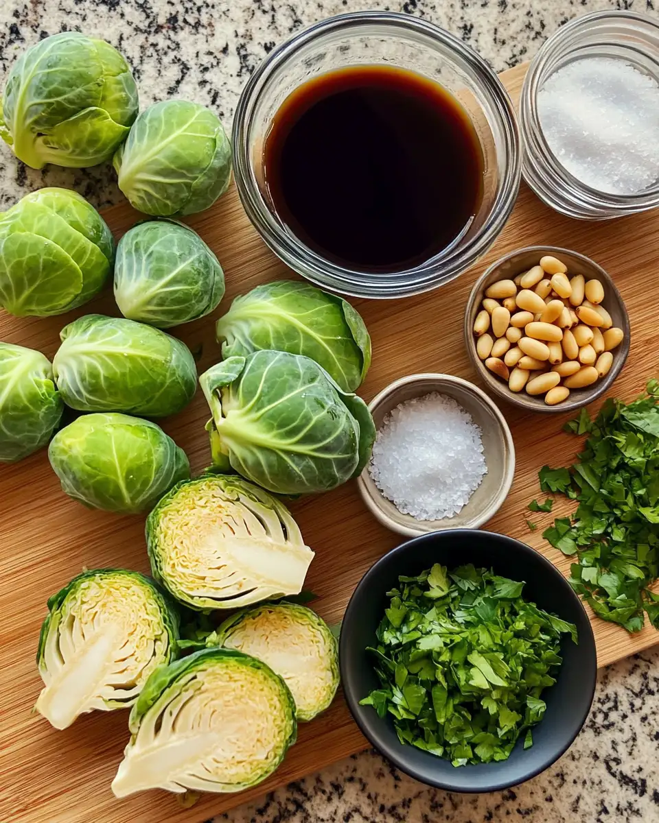 Ingredients for Sweet and Tangy Delight Honey Balsamic Brussels Sprouts Recipe