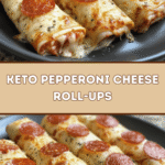 Keto Pepperoni Cheese Roll-Ups 🧀🍕