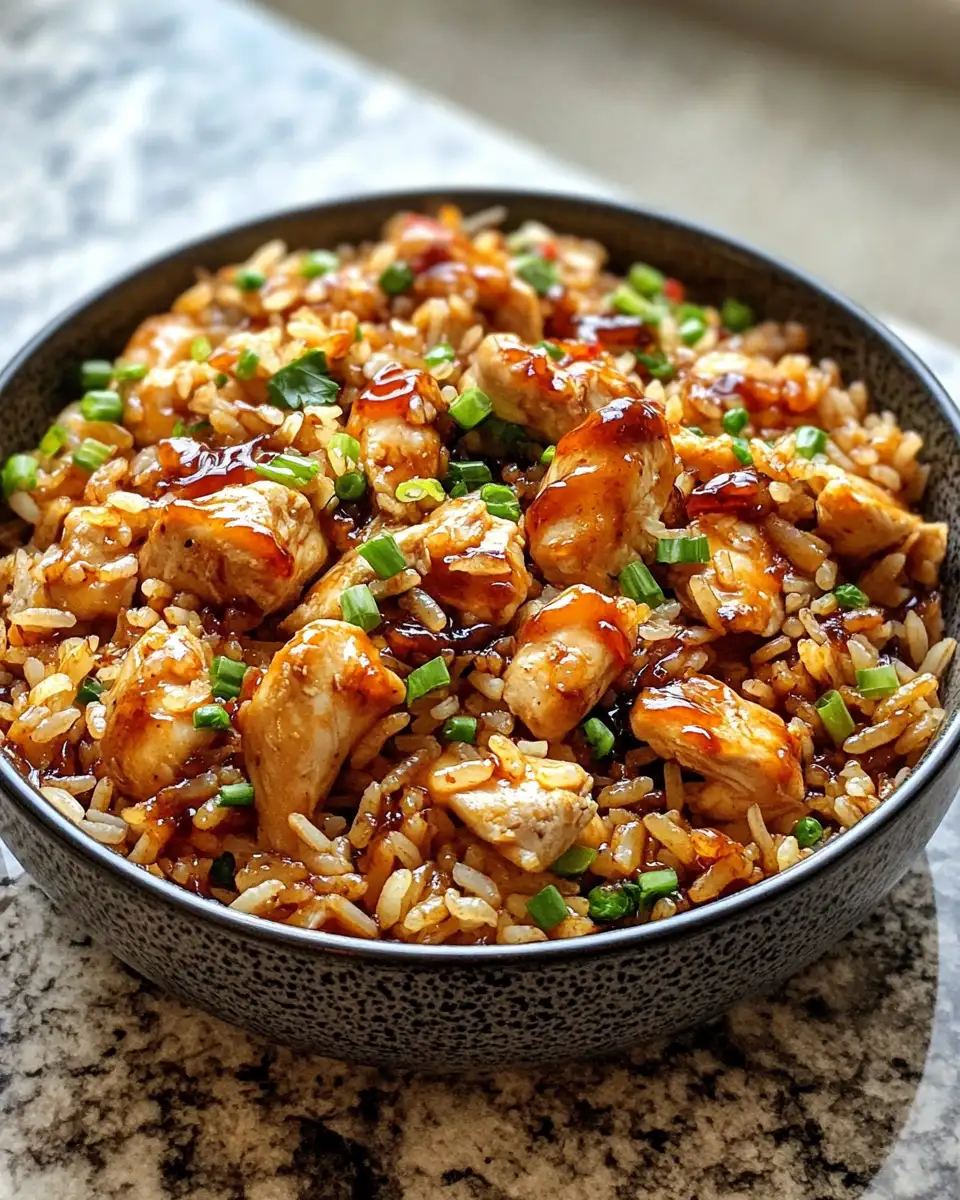 Final dish - One-Pan Bold Honey BBQ Chicken Rice Recipe for Busy Weeknights