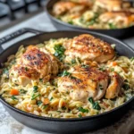 One-Pan Creamy Chicken Orzo Recipe for Easy Delicious Dinners - Featured Image