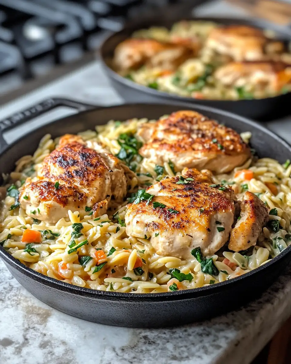 One-Pan Creamy Chicken Orzo Recipe for Easy Delicious Dinners