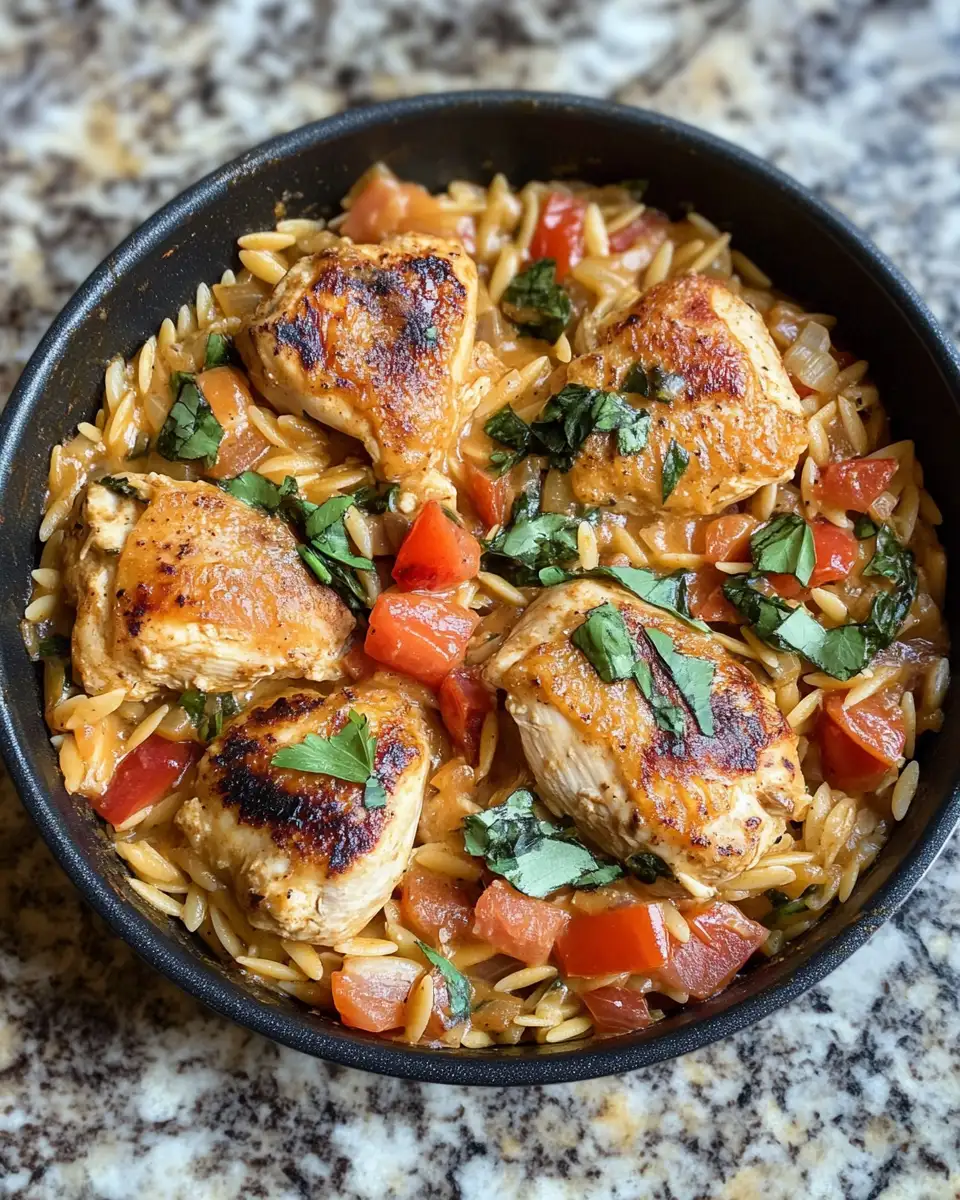 Final dish - One-Pan Creamy Chicken Orzo Recipe for Easy Delicious Dinners