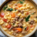Hearty One-Pot Macaroni Cheeseburger Soup Recipe You’ll Love - Featured Image