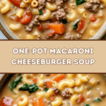 One-Pot Macaroni Cheeseburger Soup 🍔🧀
