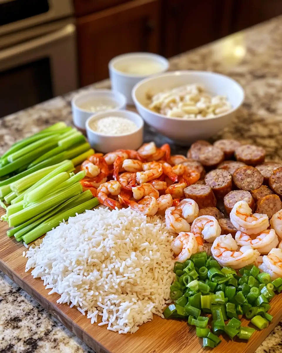 Ingredients for Irresistible Shrimp and Sausage Dirty Rice Recipe to Spice Up Your Dinner