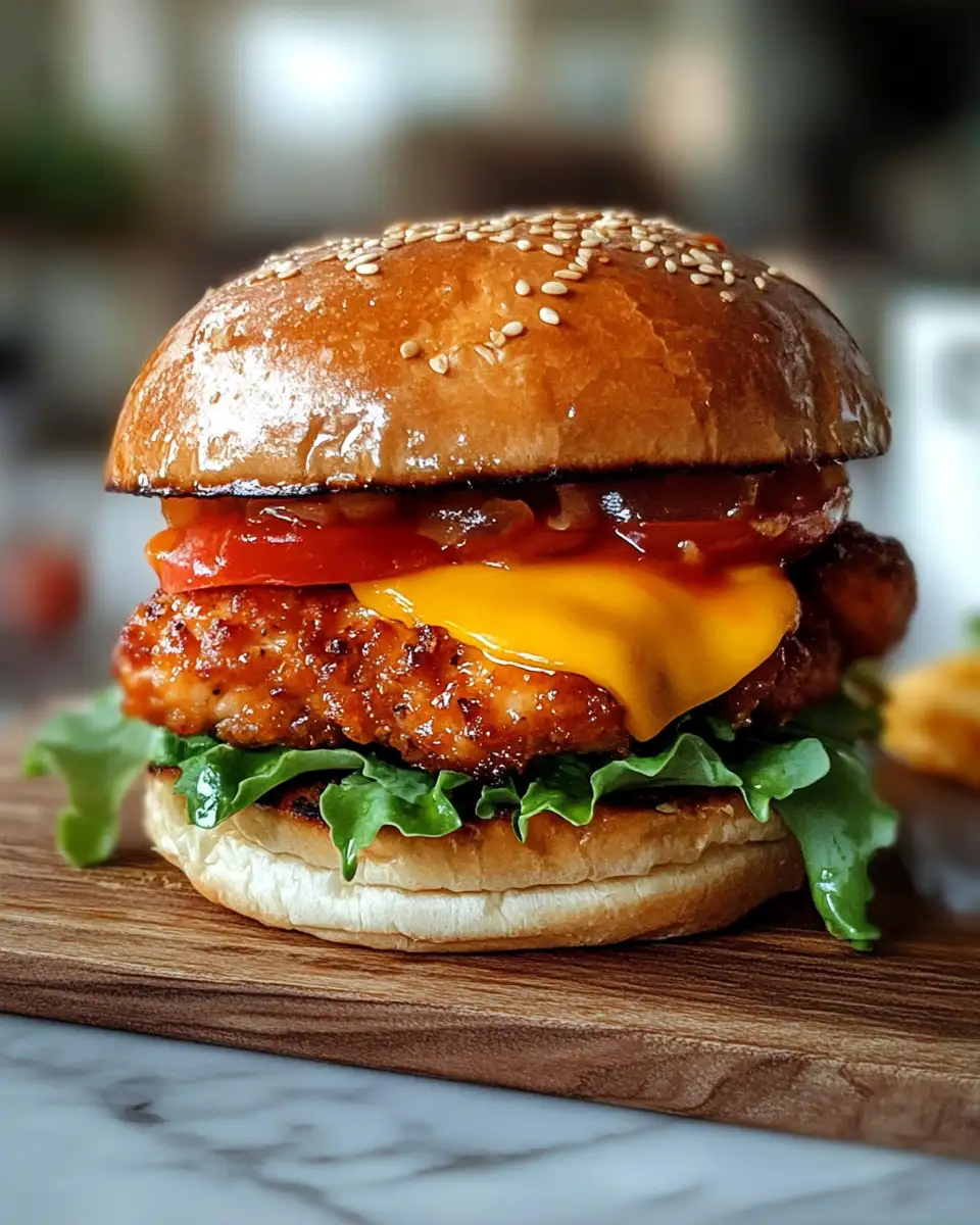 Final dish - Sizzling Korean Chicken Burger That Will Ignite Your Taste Buds