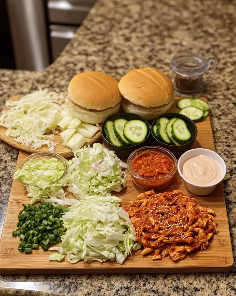 Ingredients for Sizzling Korean Chicken Burger That Will Ignite Your Taste Buds