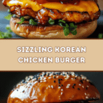 Sizzling Korean Chicken Burger 🍔🔥
