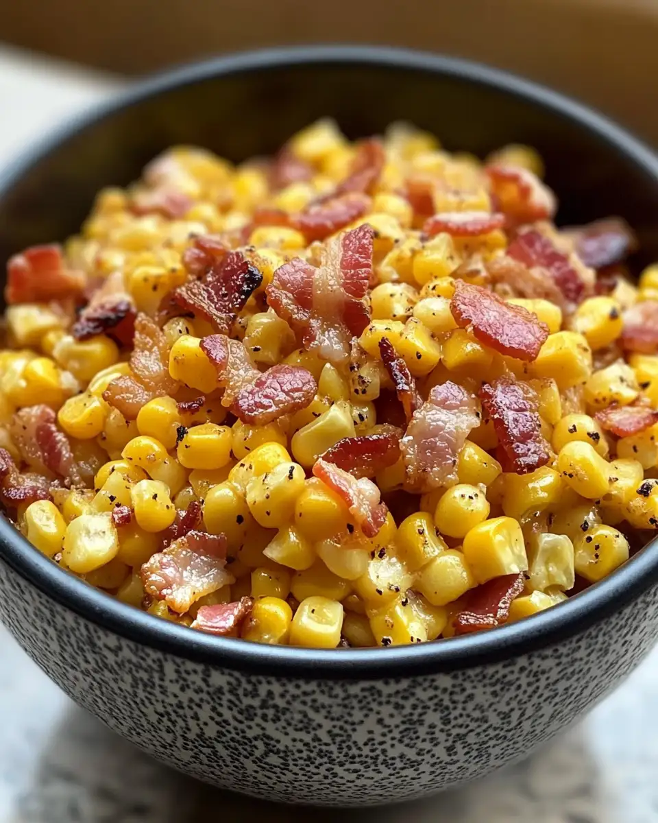 Irresistible Slow Cooker Cheddar Corn with Bacon Recipe You Have to Try