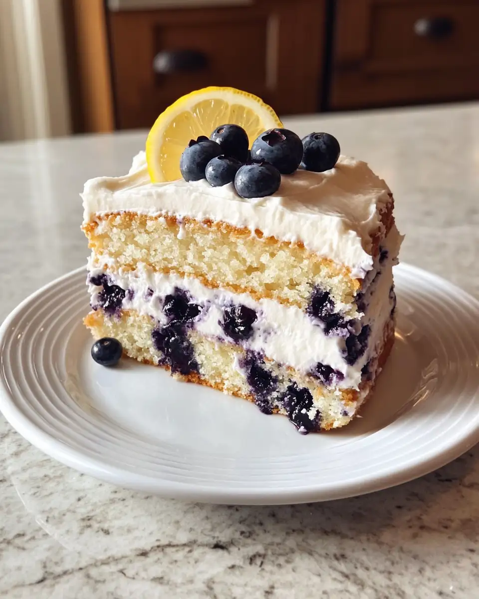 Final dish - Irresistible Blueberry Lemon Cake Recipe That Will Brighten Your Day