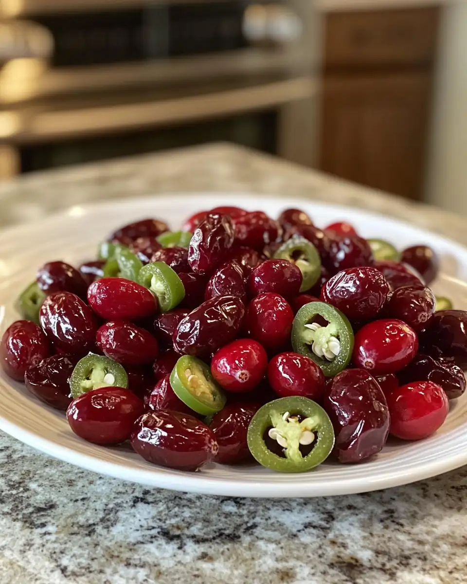 Sweet Heat Delight Cranberry Jalapeño Cowboy Candy Recipe - Featured Image
