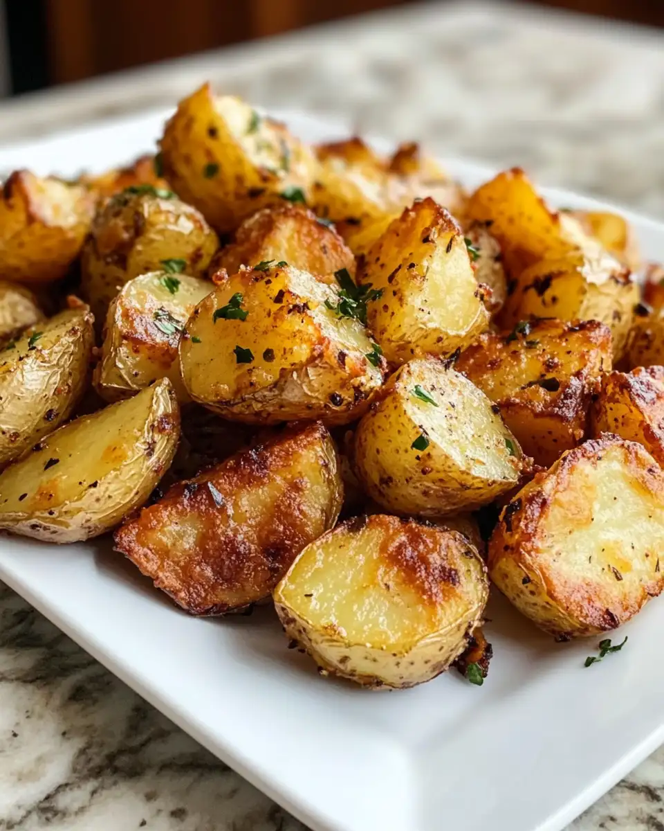 Irresistibly Crispy Garlic Butter Potatoes You Need to Try - Featured Image