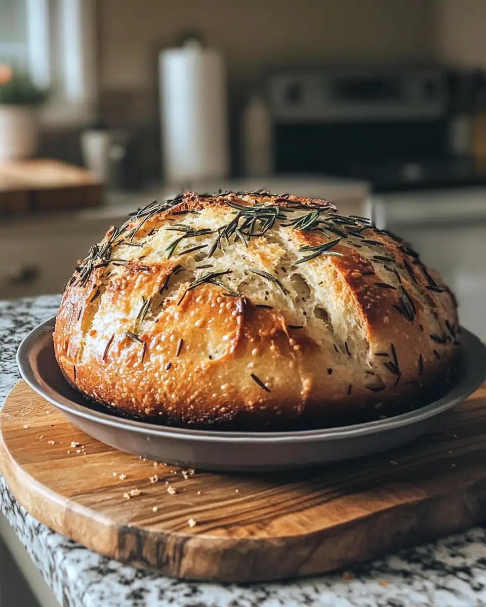No-Knead Roasted Garlic Rosemary Bread That Will Transform Your Baking Game - Featured Image