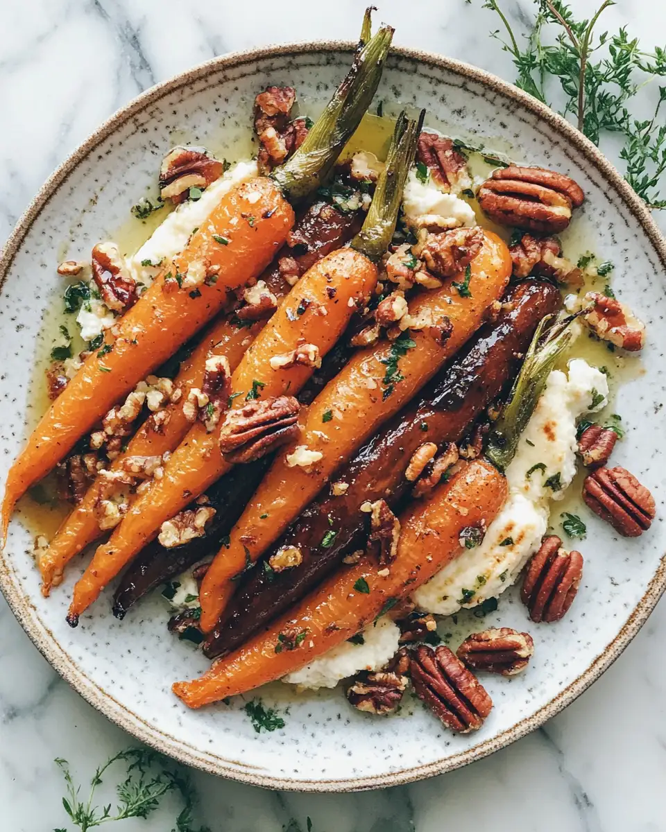 Sweet and Savory Delight Roasted Carrots with Candied Pecans and Goat Cheese - Featured Image