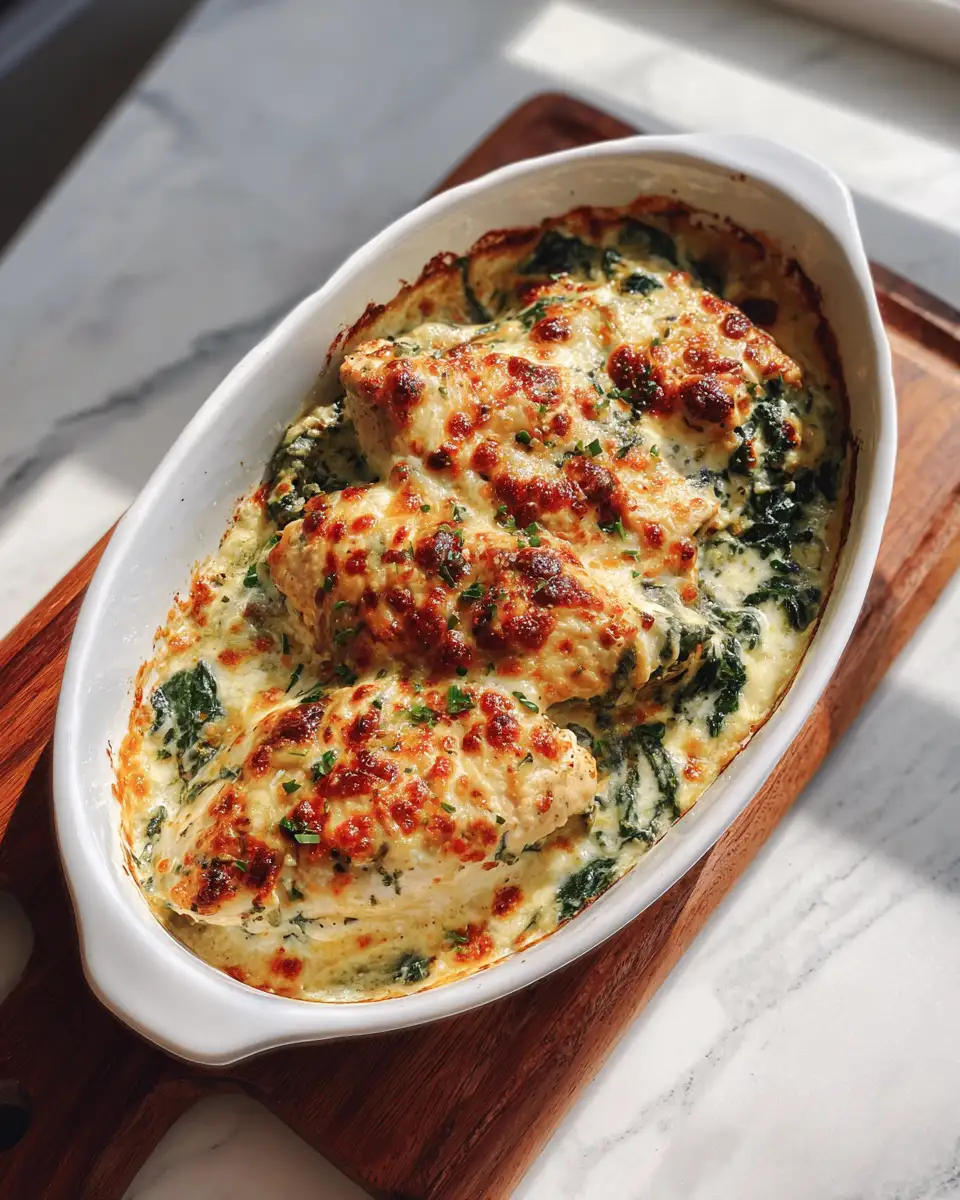 Ultimate Creamy Spinach and Ricotta Chicken Bake Recipe - Featured Image