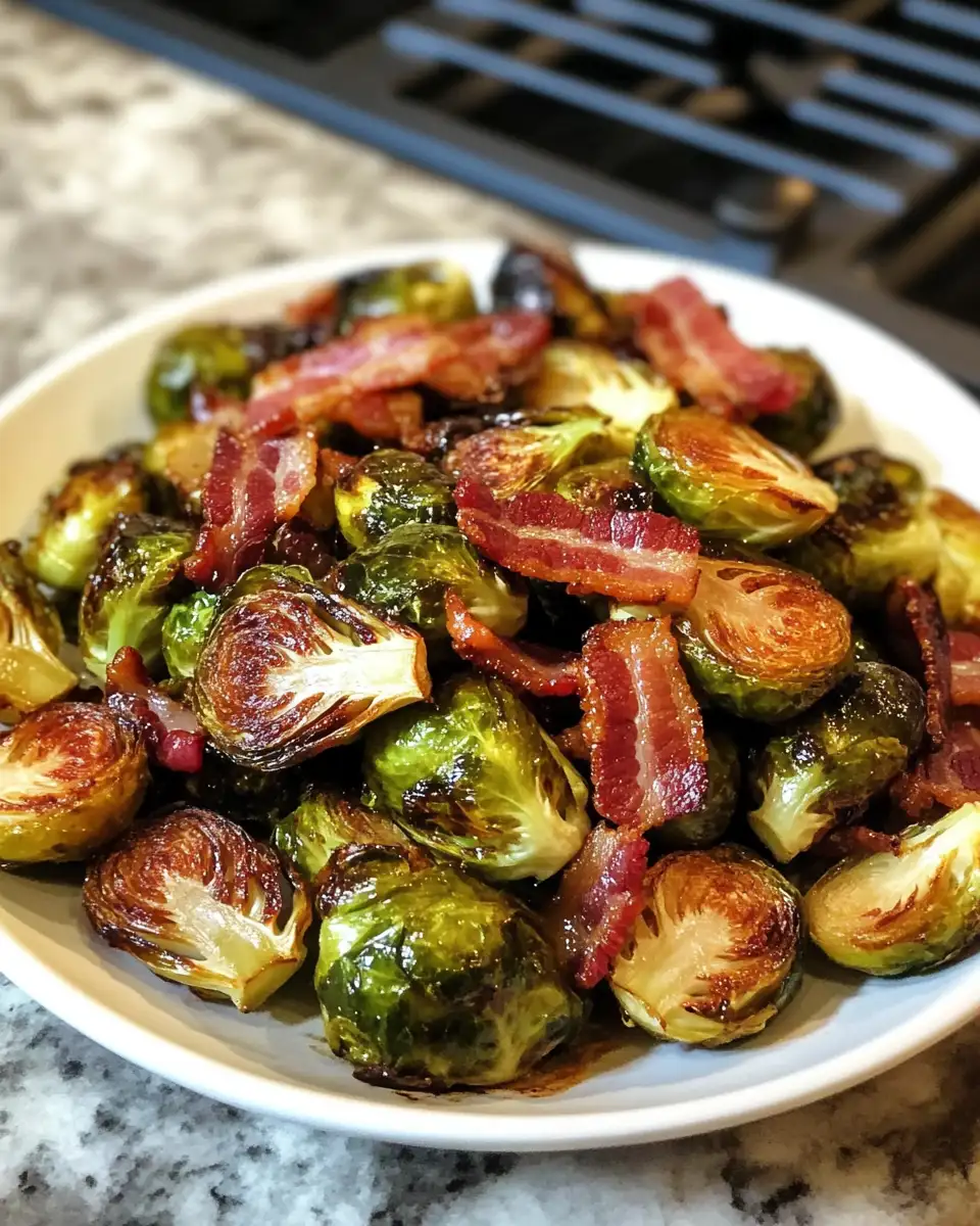 Sweet and Savory Maple Roasted Brussels Sprouts and Bacon Delight - Featured Image