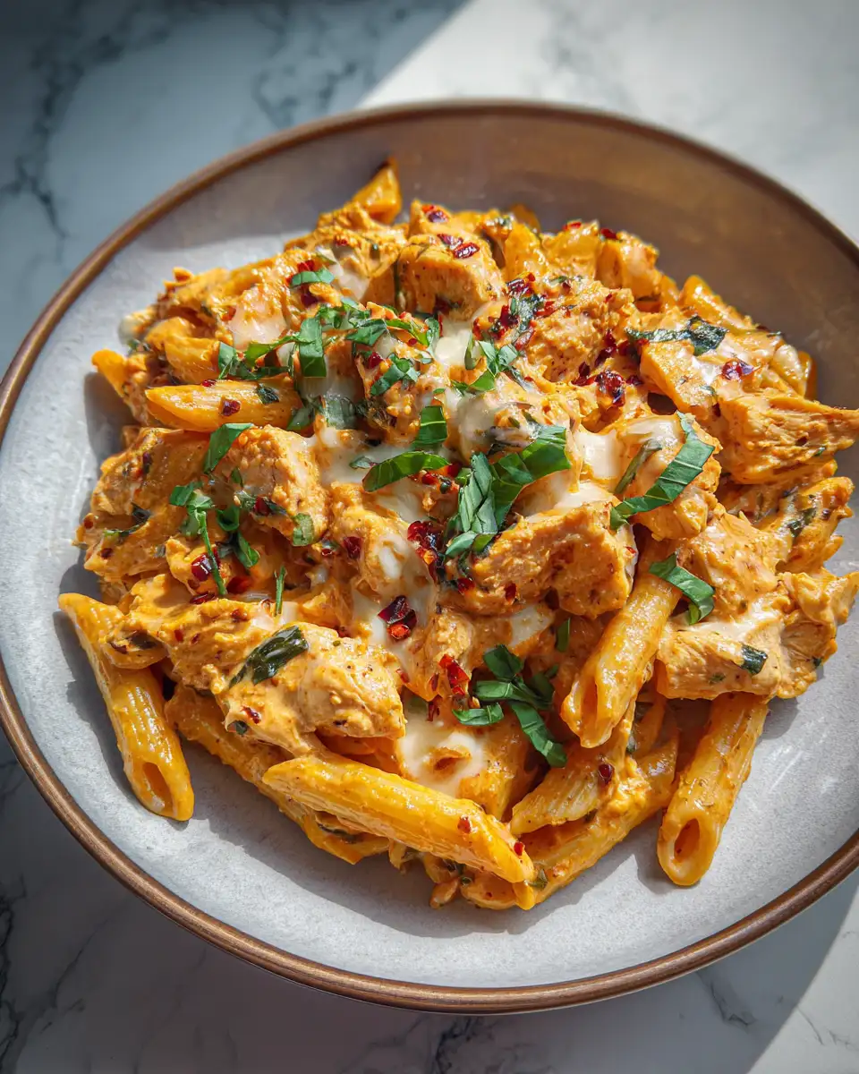 Final dish - One-Pan Creamy Chicken Enchilada Pasta Recipe You’ll Love